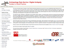 Tablet Screenshot of guides.archaeologydataservice.ac.uk